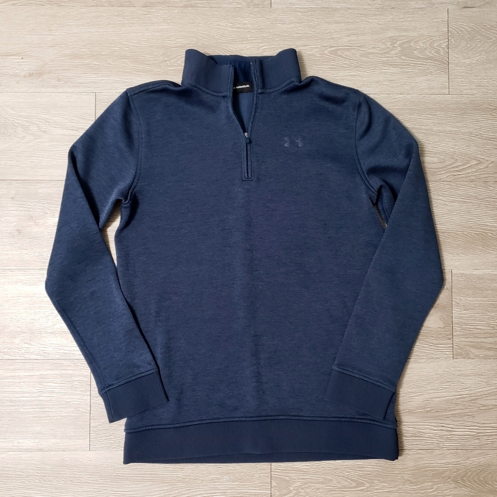 Uder Armour navy pullover half zip sweater size XL Youth gym classic sports